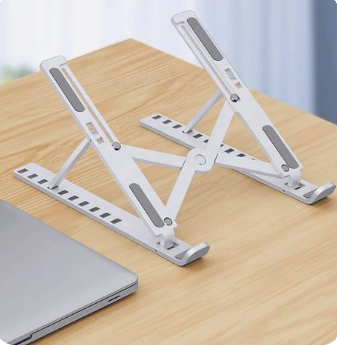 Adjustable Foldable Laptop Stand for Desk – Portable Ergonomic Laptop Holder