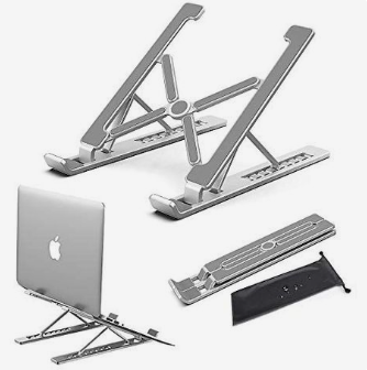 Metal Laptop Stand | Adjustable Foldable Laptop Stand | Portable Laptop Stand With Box & Cover